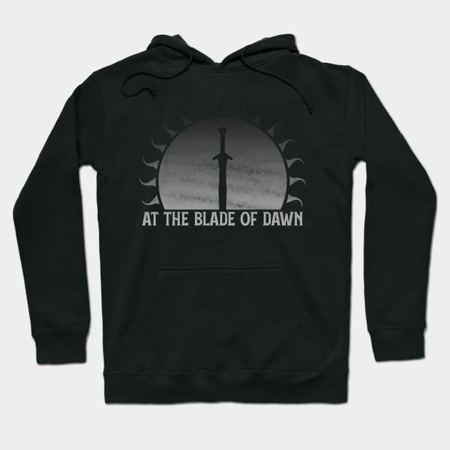 At the Blade of Dawn (Gradient): Fantasy Design Hoodie by McNerdic